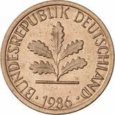Reverse 1 Pfennig 1986 J