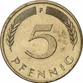 Obverse 5 Pfennig 1988 F