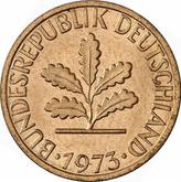 Reverse 1 Pfennig 1973 J