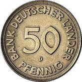 Obverse 50 Pfennig 1949 D Bank deutscher Länder
