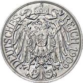 Reverse 25 Pfennig 1909 D