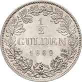 Reverse 1/2 Gulden 1869