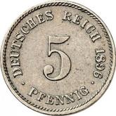 Obverse 5 Pfennig 1896 G