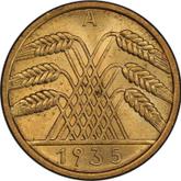 Reverse 10 Reichspfennig 1935 A