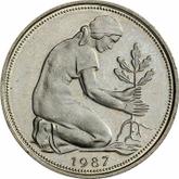 Reverse 50 Pfennig 1987 D