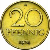 Obverse 20 Pfennig 1974 A