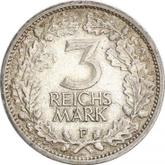 Reverse 3 Reichsmark 1932 F
