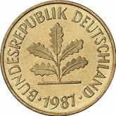 Reverse 5 Pfennig 1987 J