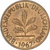 Reverse 1 Pfennig 1967 F