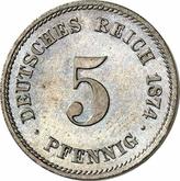 Obverse 5 Pfennig 1874 F