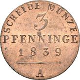 Reverse 3 Pfennig 1839 A
