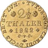 Reverse 2 1/2 Thaler 1822 CvC