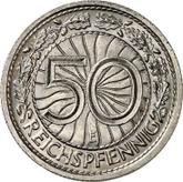 Reverse 50 Reichspfennig 1938 E
