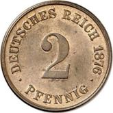 Obverse 2 Pfennig 1876 C