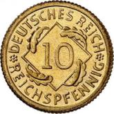 Obverse 10 Reichspfennig 1932 G
