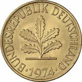 Reverse 10 Pfennig 1974 D