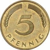 Obverse 5 Pfennig 1993 J