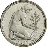 Reverse 50 Pfennig 1985 G