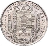 Reverse 15 Kreuzer 1777 CA For Galicia