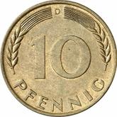 Obverse 10 Pfennig 1950 D