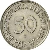 Obverse 50 Pfennig 1969 J