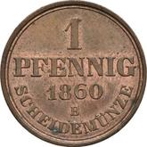 Reverse 1 Pfennig 1860 B