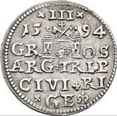 Reverse 3 Groszy (Trojak) 1594 Riga