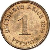 Obverse 1 Pfennig 1874 D
