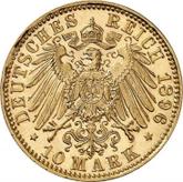 Reverse 10 Mark 1896 E Saxony