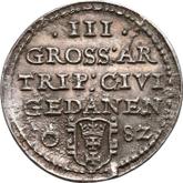 Reverse 3 Groszy (Trojak) 1582 Danzig