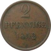 Reverse 2 Pfennig 1852 B
