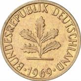 Reverse 5 Pfennig 1969 G