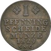 Reverse 1 Pfennig 1829 CvC