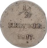 Reverse 1/2 Kreuzer 1817