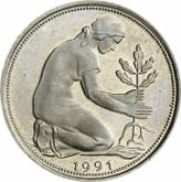 Reverse 50 Pfennig 1991 A