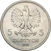 Obverse 5 Zlotych 1930 WJ Standards