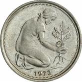 Reverse 50 Pfennig 1972 G