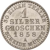 Reverse Silber Groschen 1858 A