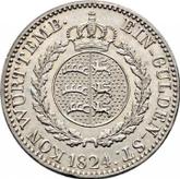 Reverse Gulden 1824 W