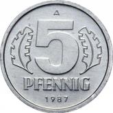 Obverse 5 Pfennig 1987 A