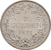 Reverse 1/2 Gulden 1871