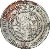 Reverse 1 Zloty (4 Grosze) 1775 EB