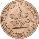 Reverse 1 Pfennig 1981 D