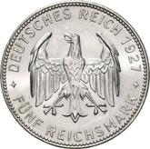 Obverse 5 Reichsmark 1927 F Tubingen University