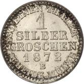 Reverse Silber Groschen 1872 B