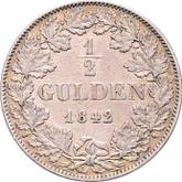 Reverse 1/2 Gulden 1842