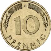 Obverse 10 Pfennig 1988 G