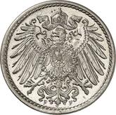 Reverse 5 Pfennig 1890 F