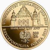 Obverse 200 Zlotych 2019 100th Anniversary of the University of Poznań