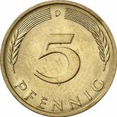 Obverse 5 Pfennig 1973 D
